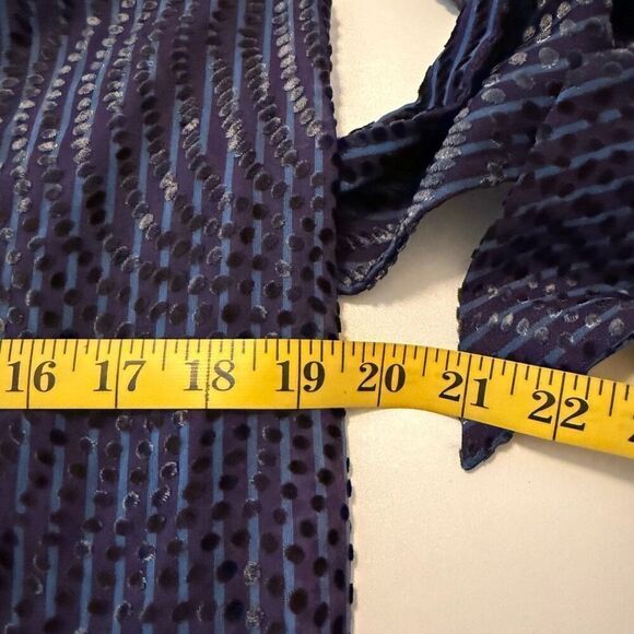 Tanya Taylor Ellette Purple Chiffon w/Velvet Polka Dots Dress Size S - Picture 13 of 16